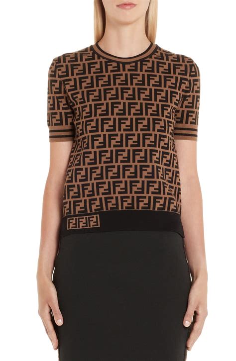 fendi women's ff logo knit top|Fendi ladies knitwear.